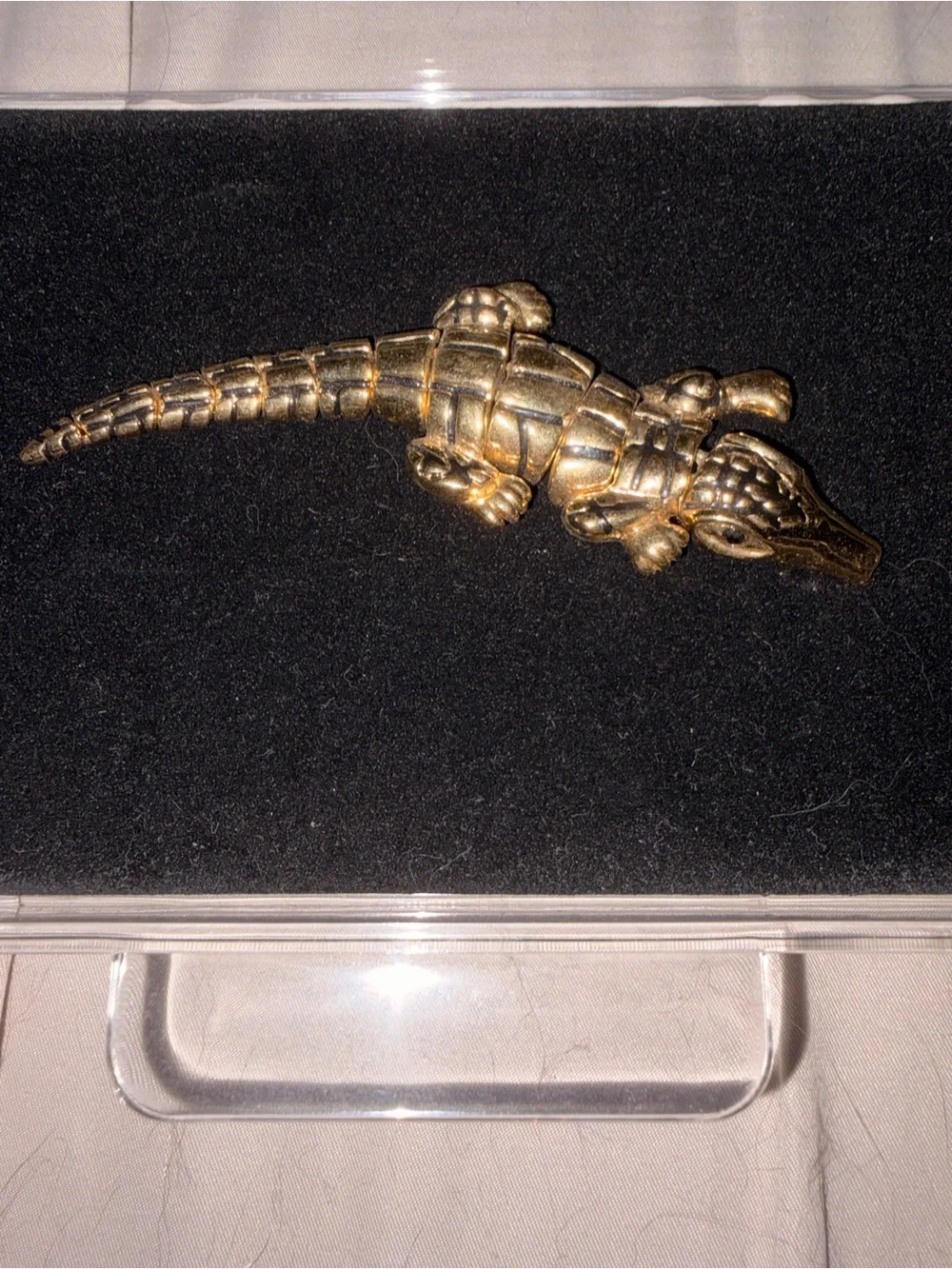 Gold Alligator/Reptile Decorative Pin - Pets ReptileSt John  Accessory